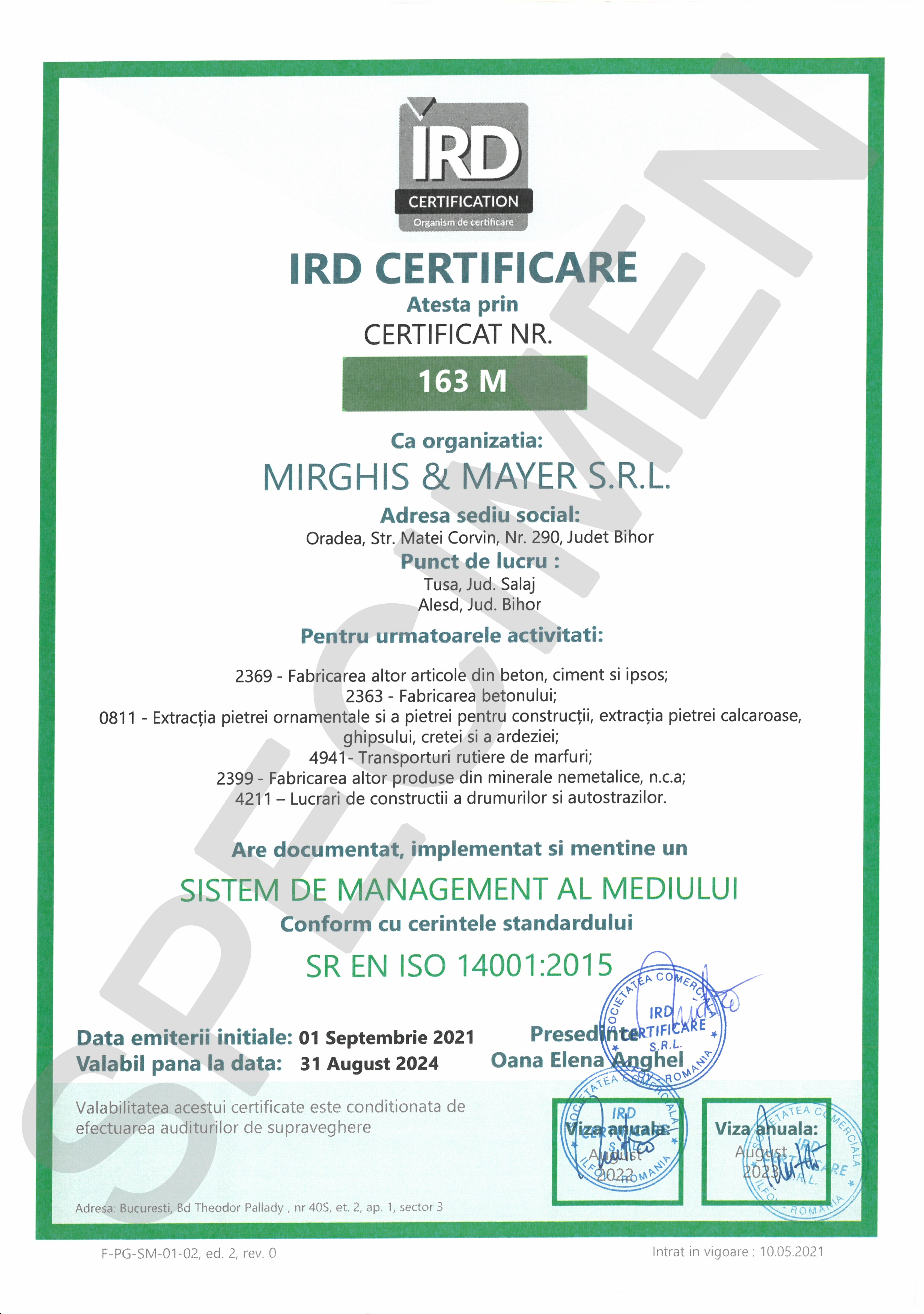Certificate ISO Mirghis&Mayer SRL_viza aug.23